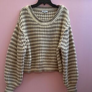 Cozy Grey Bandit Knit Sweater